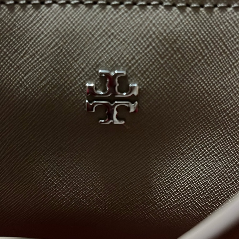 Tory Burch Gray Saffiano Leather Tote - Picture 15 of 16